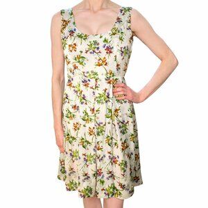 BB Dakota Floral Fit & Flare Silk Sundress